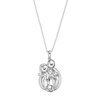 Sentimental Expressions Sterling Silver Family Of 5 Necklace