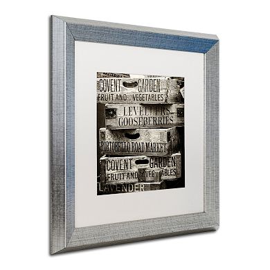 Trademark Fine Art "Covent Garden Market" Silver Finish Framed Wall Art