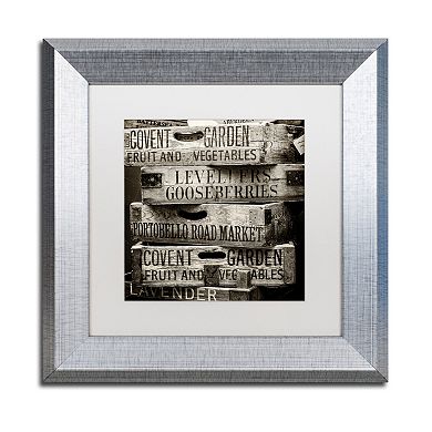 Trademark Fine Art "Covent Garden Market" Silver Finish Framed Wall Art