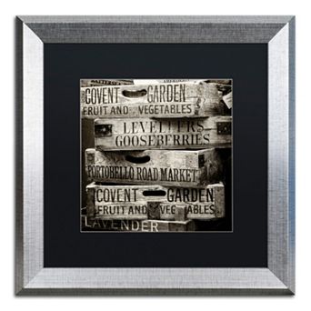 Trademark Fine Art "Covent Garden Market" Silver Finish Framed Wall Art