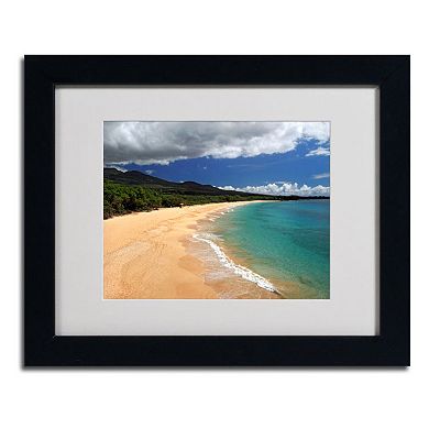 Trademark Fine Art "Makena Maui" Black Framed Wall Art