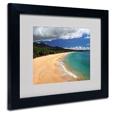 Trademark Fine Art "Makena Maui" Black Framed Wall Art