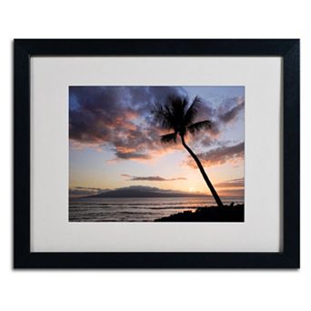 Trademark Fine Art "Palm Tree Maui" Black Framed Wall Art