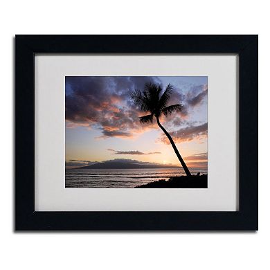 Trademark Fine Art "Palm Tree Maui" Black Framed Wall Art
