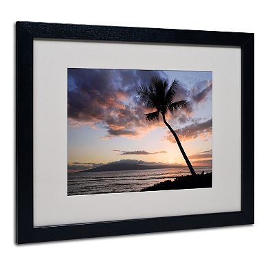 Trademark Fine Art "Palm Tree Maui" Black Framed Wall Art