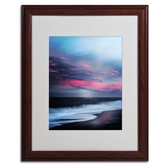 Trademark Fine Art "Salt Water Sound" Wood Finish Framed Wall Art