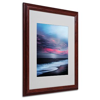 Trademark Fine Art "Salt Water Sound" Wood Finish Framed Wall Art
