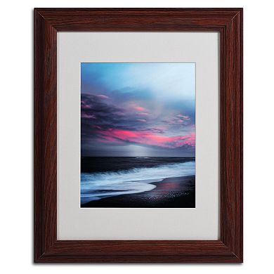 Trademark Fine Art "Salt Water Sound" Wood Finish Framed Wall Art