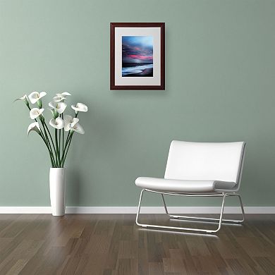 Trademark Fine Art "Salt Water Sound" Wood Finish Framed Wall Art
