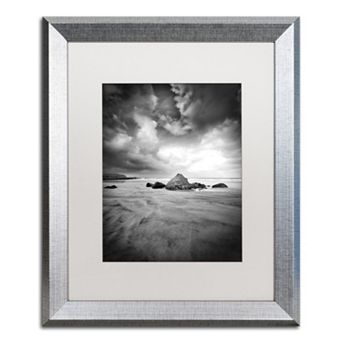 Trademark Fine Art World In Change Silver Finish Framed Wall Art