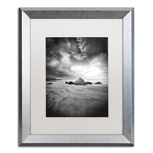 Trademark Fine Art World In Change Silver Finish Framed Wall Art