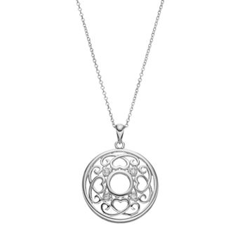 Sentimental Expressions Sterling Silver Cubic Zirconia Wisdom of Friendship Circle Necklace