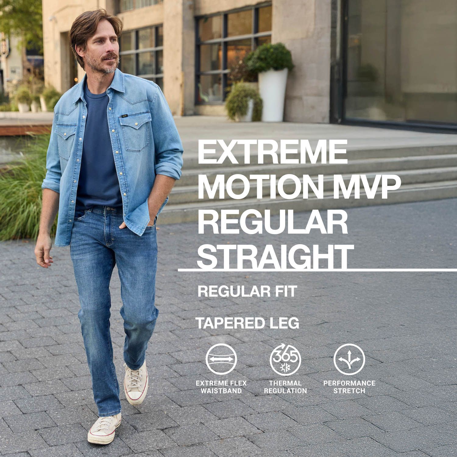 Men's Lee® Extreme Motion MVP Straight-Fit Tapered-Leg Jeans