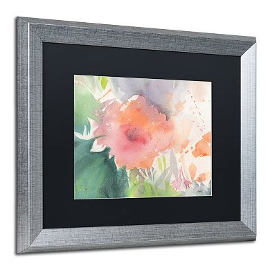 Trademark Fine Art Coral Blossom Silver Finish Framed Wall Art