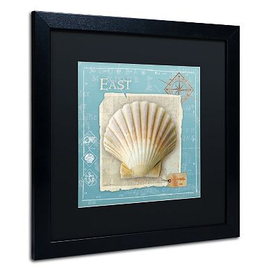 Trademark Fine Art Points East Seashell Framed Wall Art