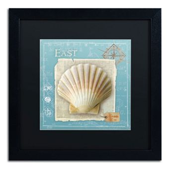 Trademark Fine Art Points East Seashell Framed Wall Art