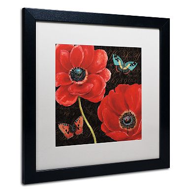 Trademark Fine Art "Petals and Wings II" Black Framed Wall Art