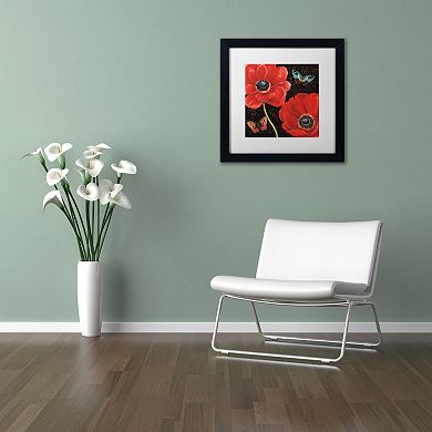 Trademark Fine Art "Petals and Wings II" Black Framed Wall Art