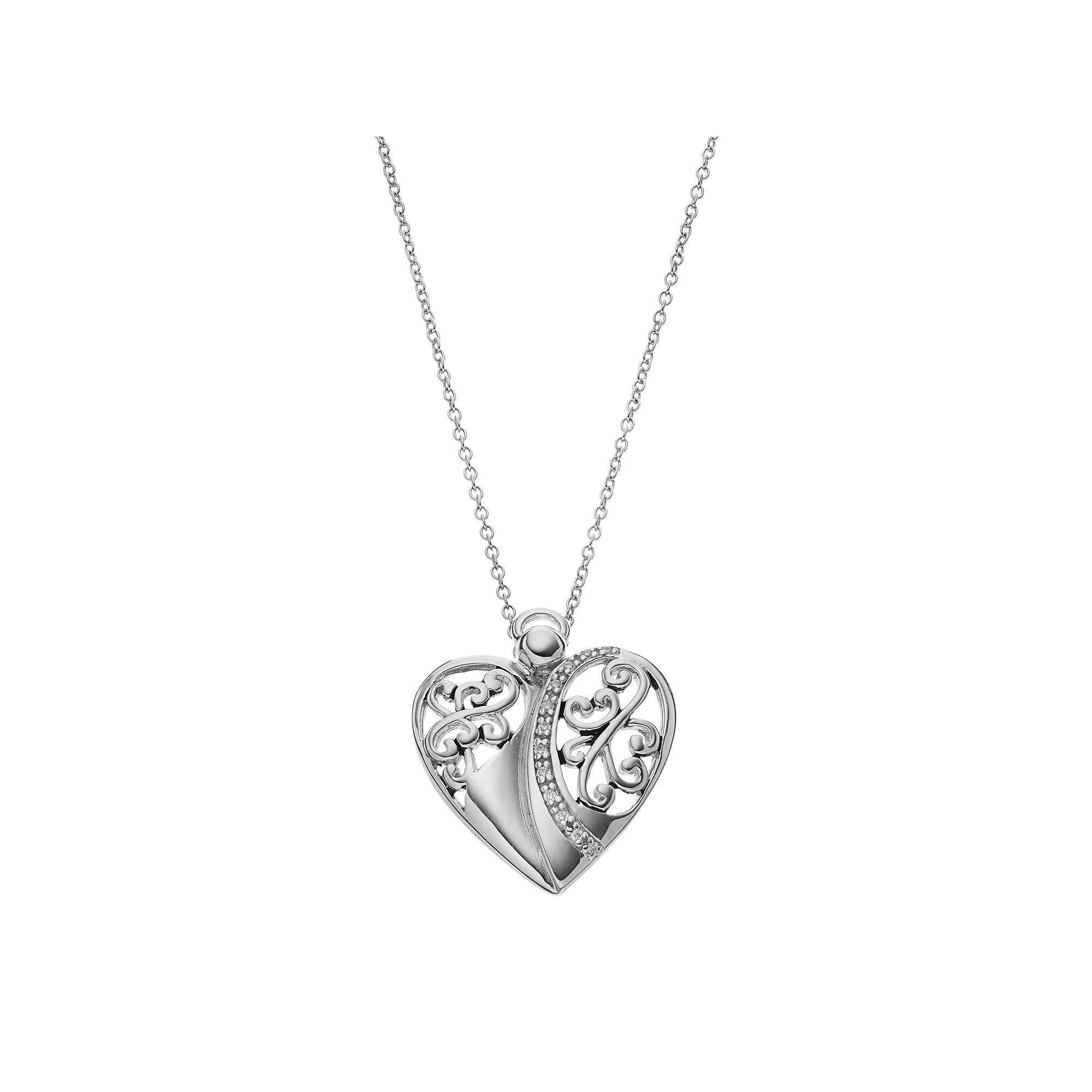 Sentimental Expressions Sterling Silver Cubic Zirconia Angel of Love Neckl