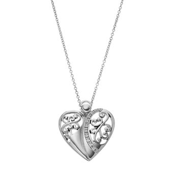 Sentimental Expressions Sterling Silver Cubic Zirconia Angel of Love Necklace