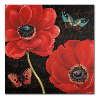 Trademark Fine Art "Petals and Wings II" Canvas Wall Art