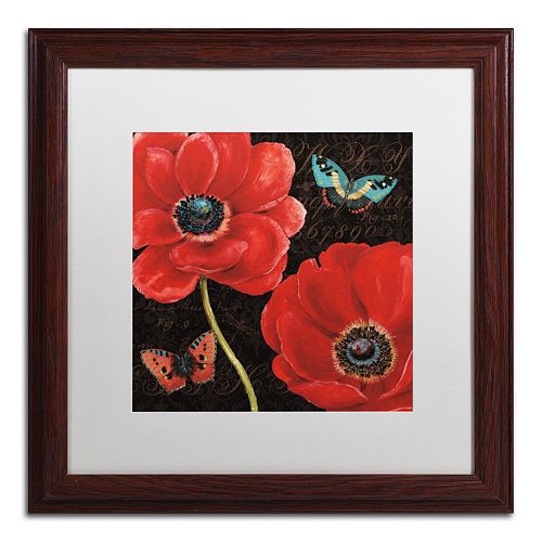 Trademark Fine Art Petals and Wings II Wood Finish Framed Wall Art