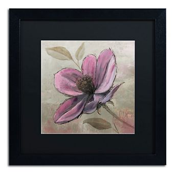 Trademark Fine Art "Plum Floral III" Black Framed Wall Art