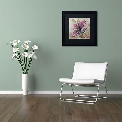 Trademark Fine Art "Plum Floral III" Black Framed Wall Art