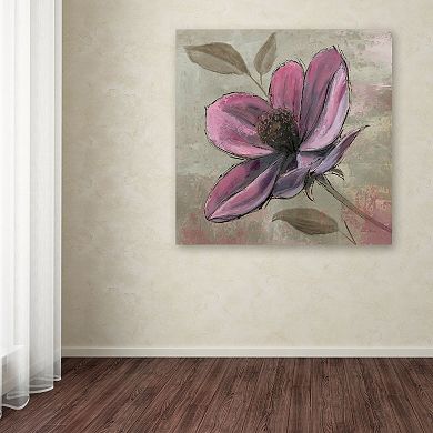 Trademark Fine Art "Plum Floral III" Canvas Wall Art