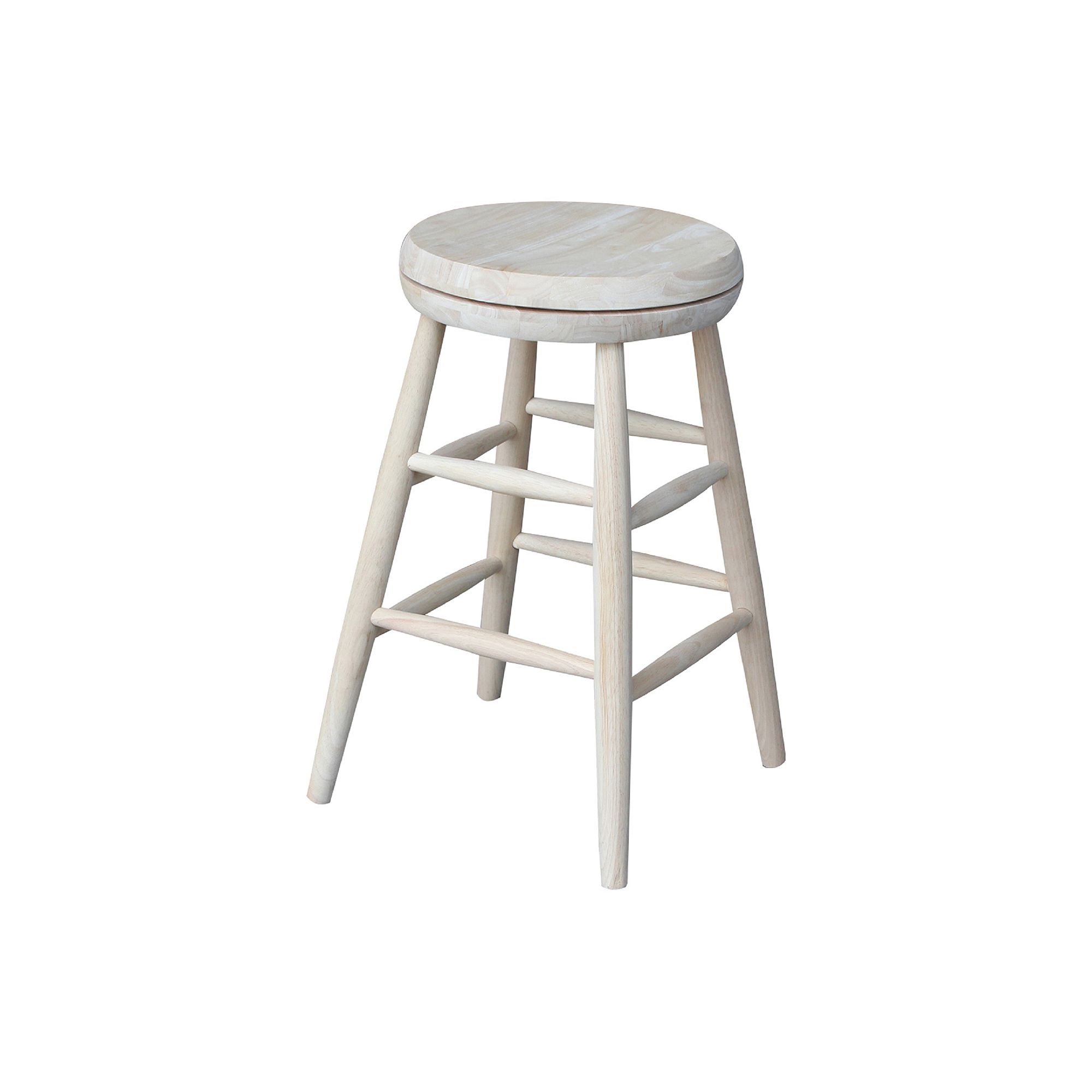 International Concepts Swivel Counter Height Stool, White