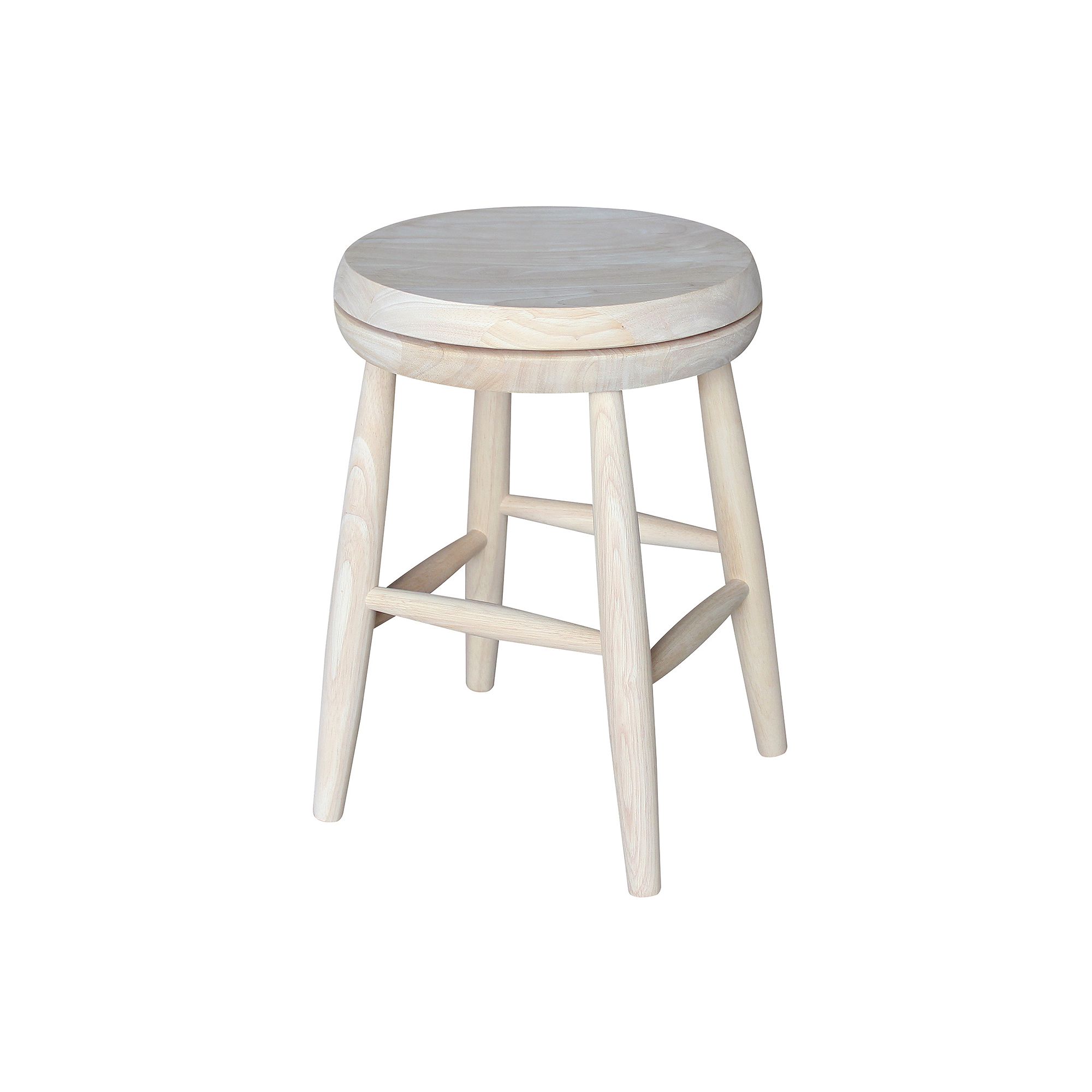 International Concepts Swivel Dining Height Stool, White