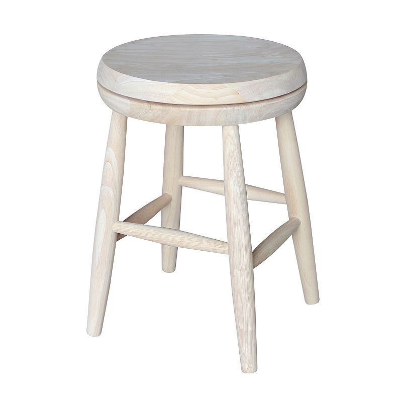 International Concepts 18-in. White Swivel Counter Stool