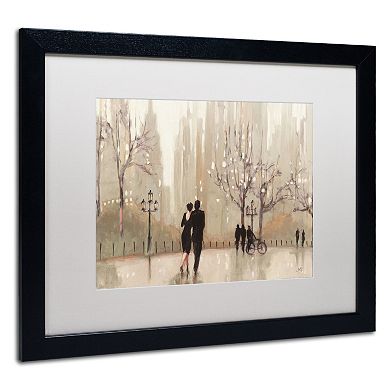 Trademark Fine Art "An Evening Out Neutral" Black Framed Wall Art
