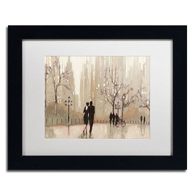 Trademark Fine Art "An Evening Out Neutral" Black Framed Wall Art