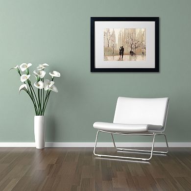 Trademark Fine Art "An Evening Out Neutral" Black Framed Wall Art