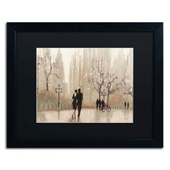 Trademark Fine Art "An Evening Out Neutral" Black Framed Wall Art
