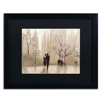 Trademark Fine Art "An Evening Out Neutral" Black Framed Wall Art