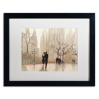 Trademark Fine Art "An Evening Out Neutral" Black Framed Wall Art