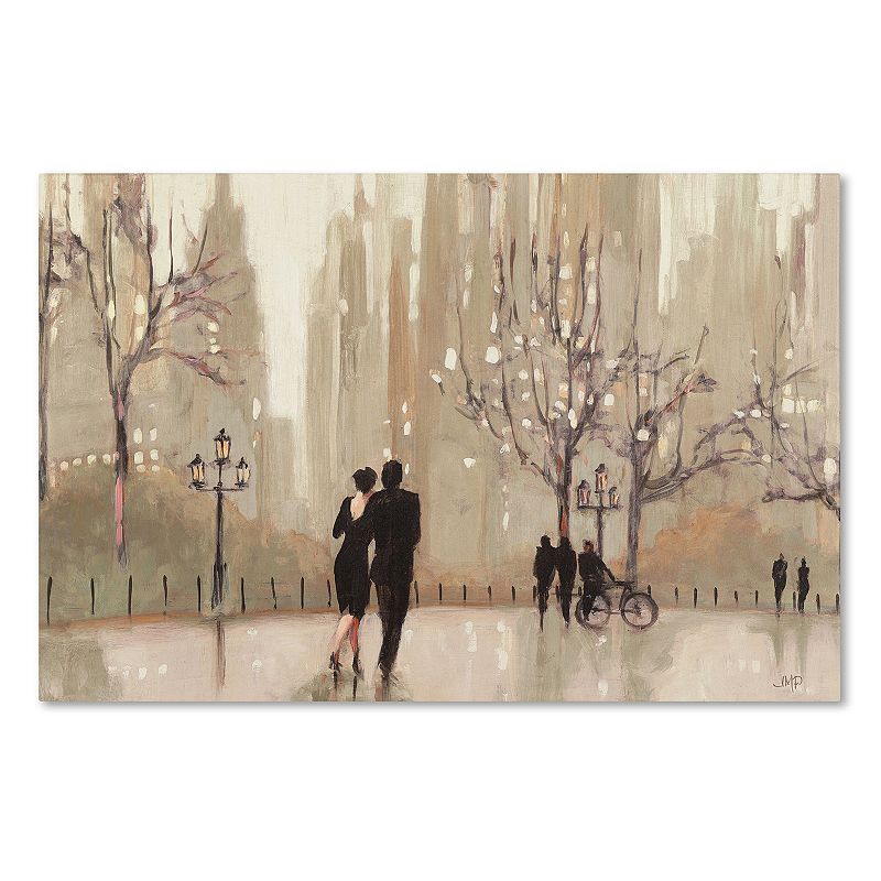 Trademark Fine Art An Evening Out Neutral Canvas Wall Art, Beig/Green,