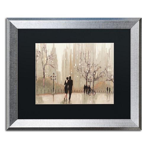 Trademark Fine Art "An Evening Out Neutral" Silver Finish Framed Wall Art