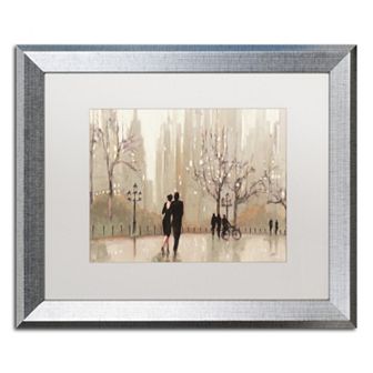 Trademark Fine Art "An Evening Out Neutral" Silver Finish Framed Wall Art