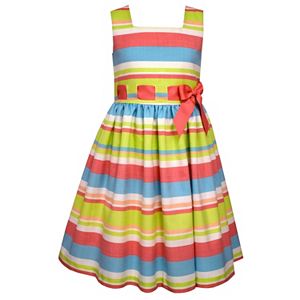 Girls Plus Size Bonnie Jean Striped Dress