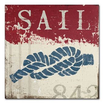 Trademark Fine Art Wellington Studio "Nautical III Red" Canvas Wall Art