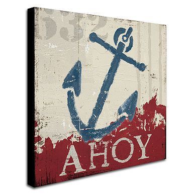 Trademark Fine Art Wellington Studio "Nautical IV Red" Canvas Wall Art