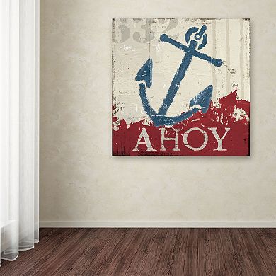 Trademark Fine Art Wellington Studio "Nautical IV Red" Canvas Wall Art