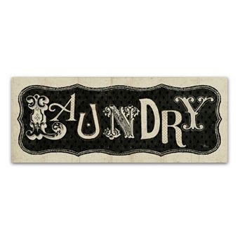 Trademark Fine Art Room Signs I "Laundry" Canvas Wall Art