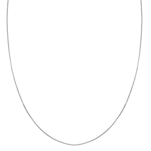PRIMROSE Sterling Silver Cable Chain Necklace - 24 in. - Grey