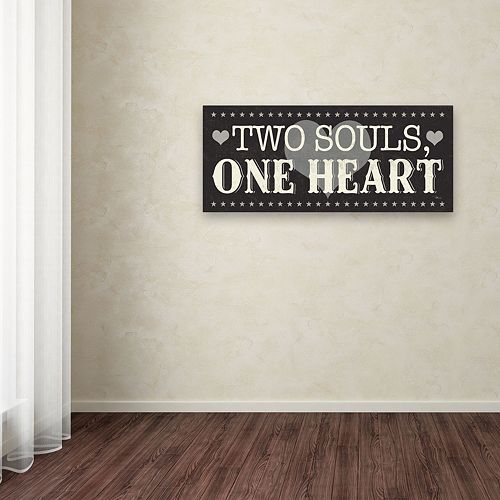 Trademark Fine Art L-O-V-E V Black Canvas Wall Art