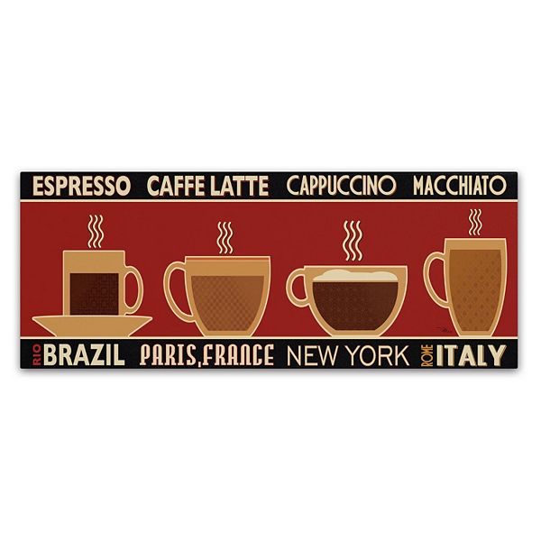 Trademark Fine Art Deco Coffee Panel I Canvas Wall - Coffee Wall Art Decor