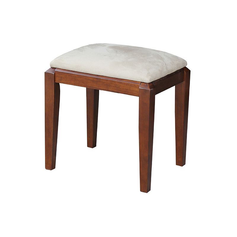 International Concepts Upholstered Vanity Bench, Brown